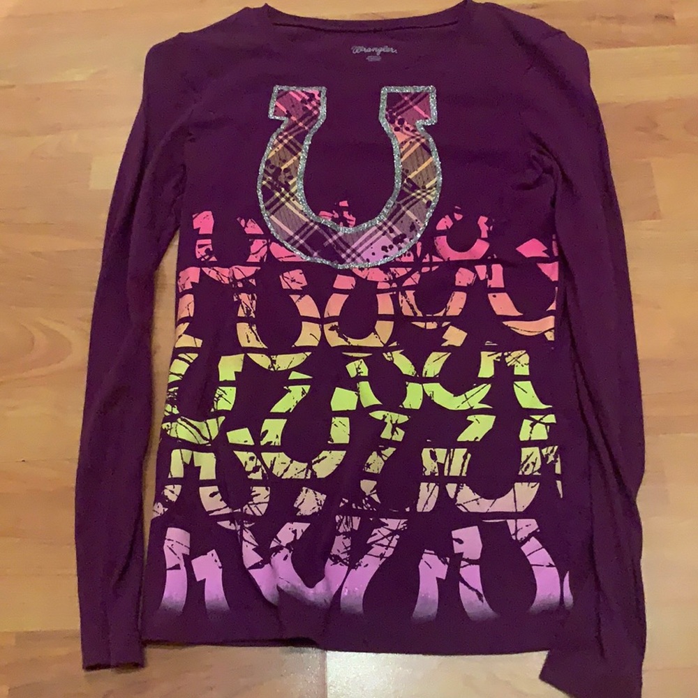 Girls western Purple, long sleeve